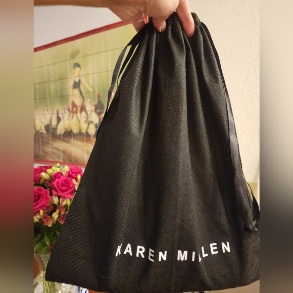 Karen Millen Brown and Gold Clutch